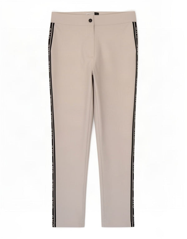 Topshop Womens Graphic Ski Trousers UK 14 Large Beige Polyamide