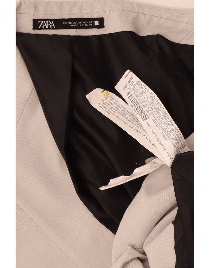 Giacca blazer a 2 bottoni da uomo Zara EU 46 piccola classica in viscosa grigia