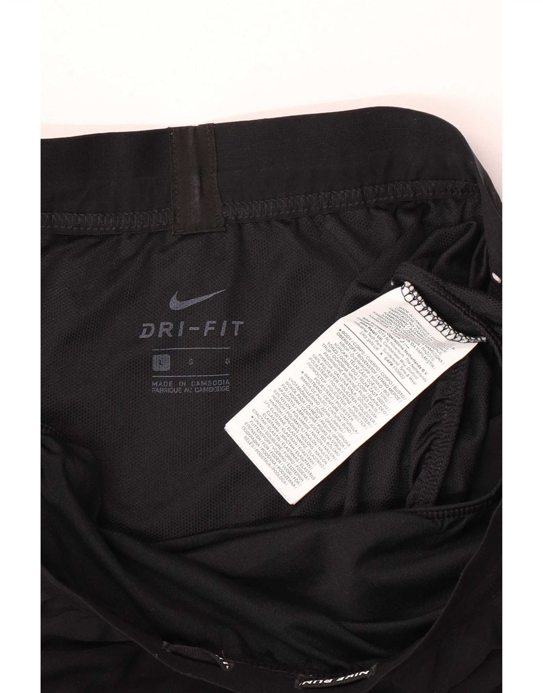 Pantaloncini sportivi Nike Dri Fit da donna, grandi, in poliestere nero
