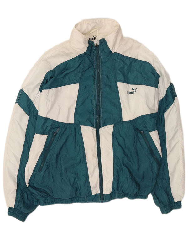 Giacca da tuta da uomo dalla vestibilità ampia Puma Large verde color block in poliammide