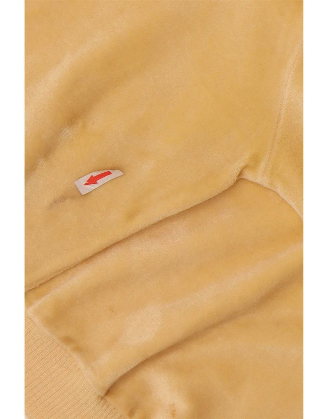 Felpa in velluto vintage da donna, maglione IT 50 XL giallo