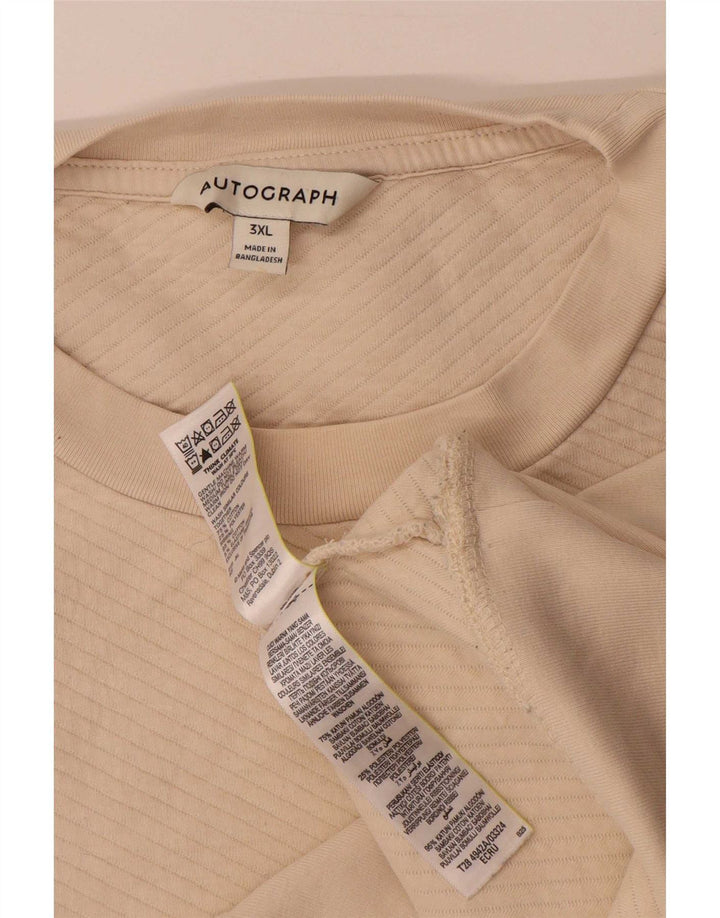 Felpa da donna Marks & Spencer Autograph Jumper UK 22 3XL Beige