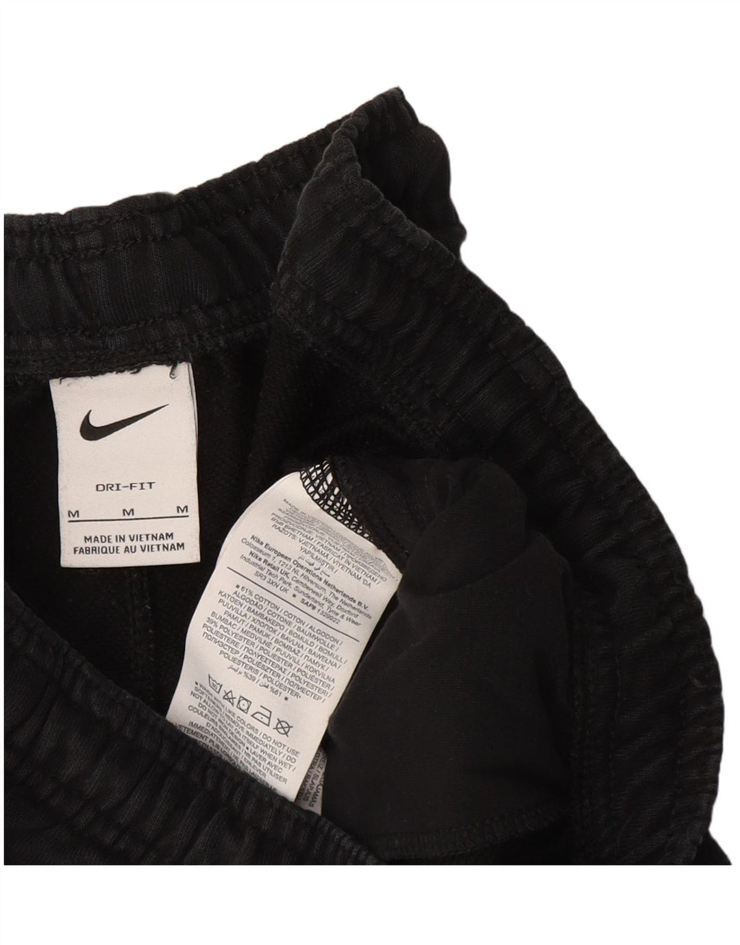 Pantaloni da tuta Nike Dri Fit da uomo, pantaloni da jogging, cotone medio nero