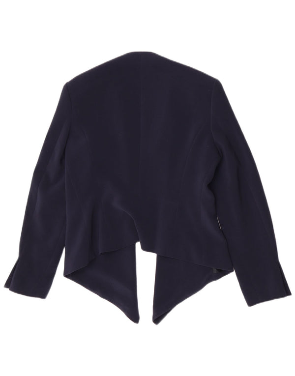 Giacca blazer aperta da donna Zara UK 14 grande poliestere blu navy