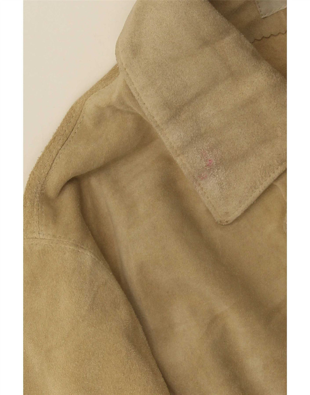 Giacca blazer in pelle scamosciata da donna a 4 bottoni Massimo Rebecchi UK 14 Beige medio