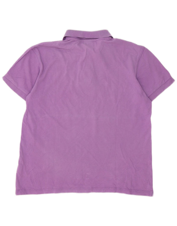 Polo da uomo Marlboro Classics in cotone viola medio