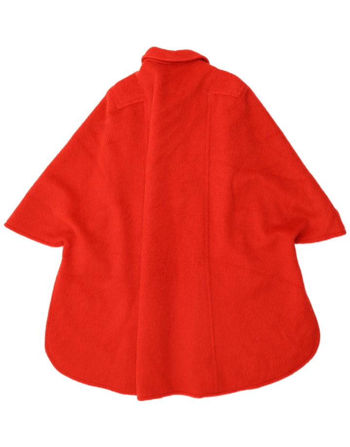 Cappotto poncho vintage da donna, taglia unica, rosso