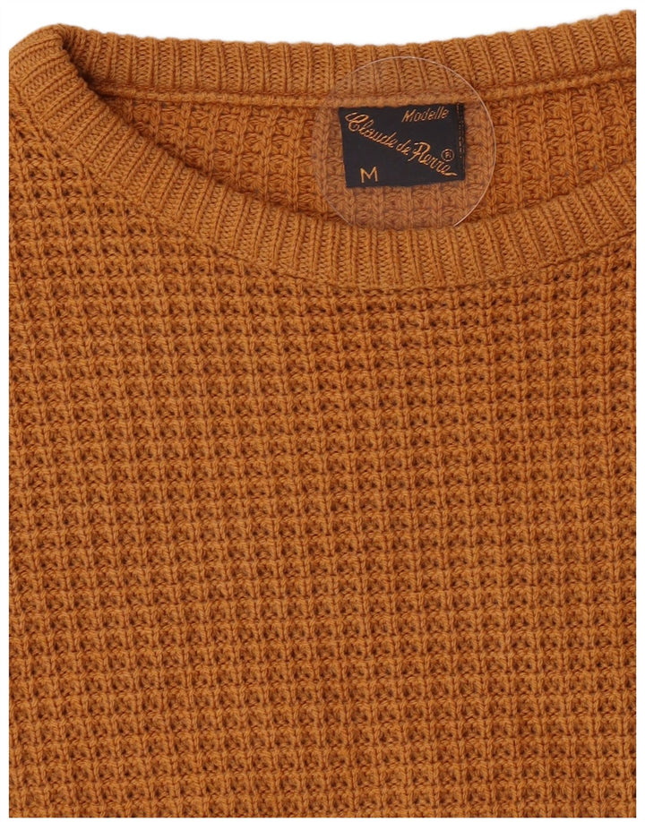 Maglione maglione girocollo da uomo Claude De Pierre in lana marrone medio