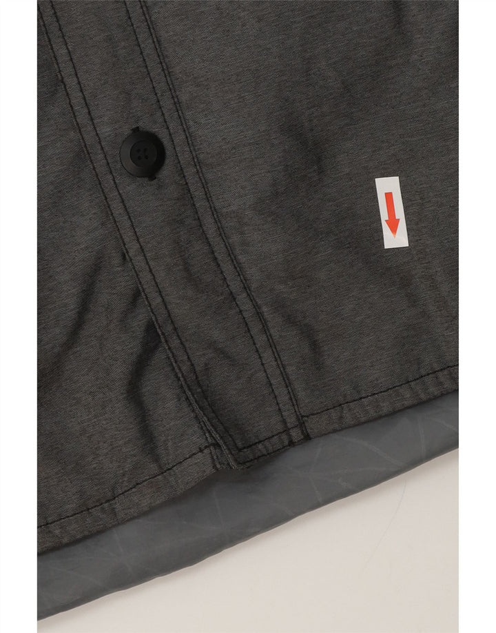 Giacca a vento con cappuccio da uomo Nike UK 36 Small Grigio Colourblock Poliestere