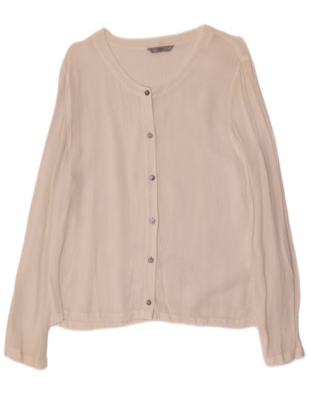 Camicetta camicia da donna Marks & Spencer UK 16 grande bianca