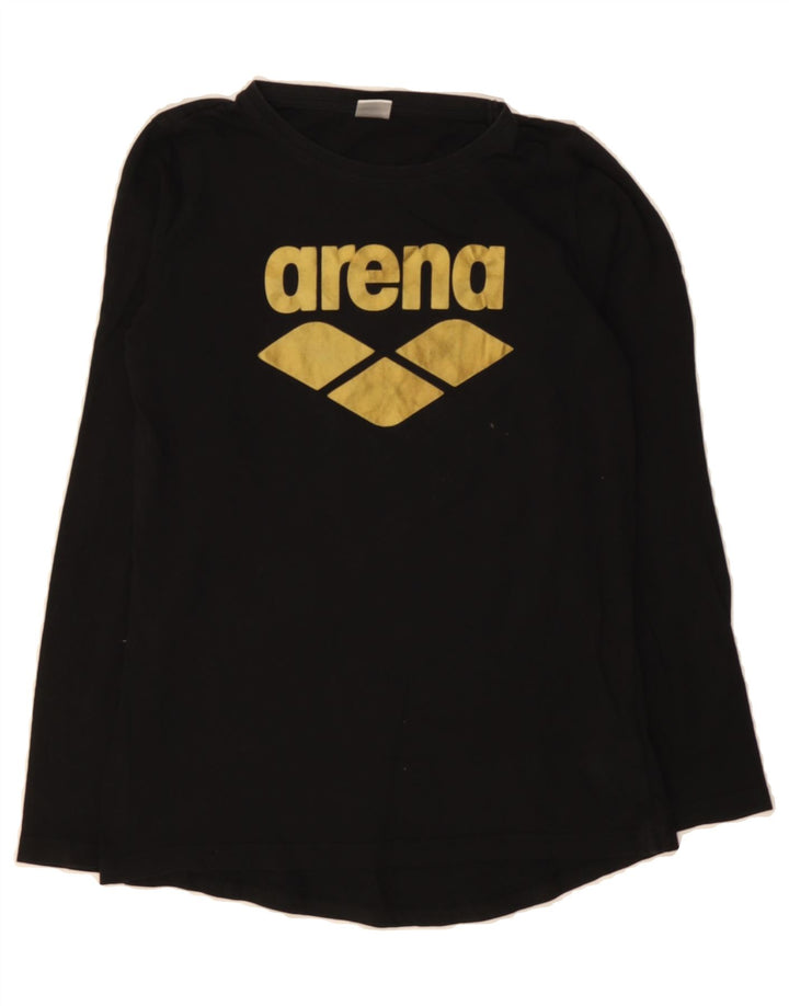 ARENA Boys Graphic Top Long Sleeve 13-14 Years Black Cotton Vintage Arena and Second-Hand Arena from Messina Hembry 