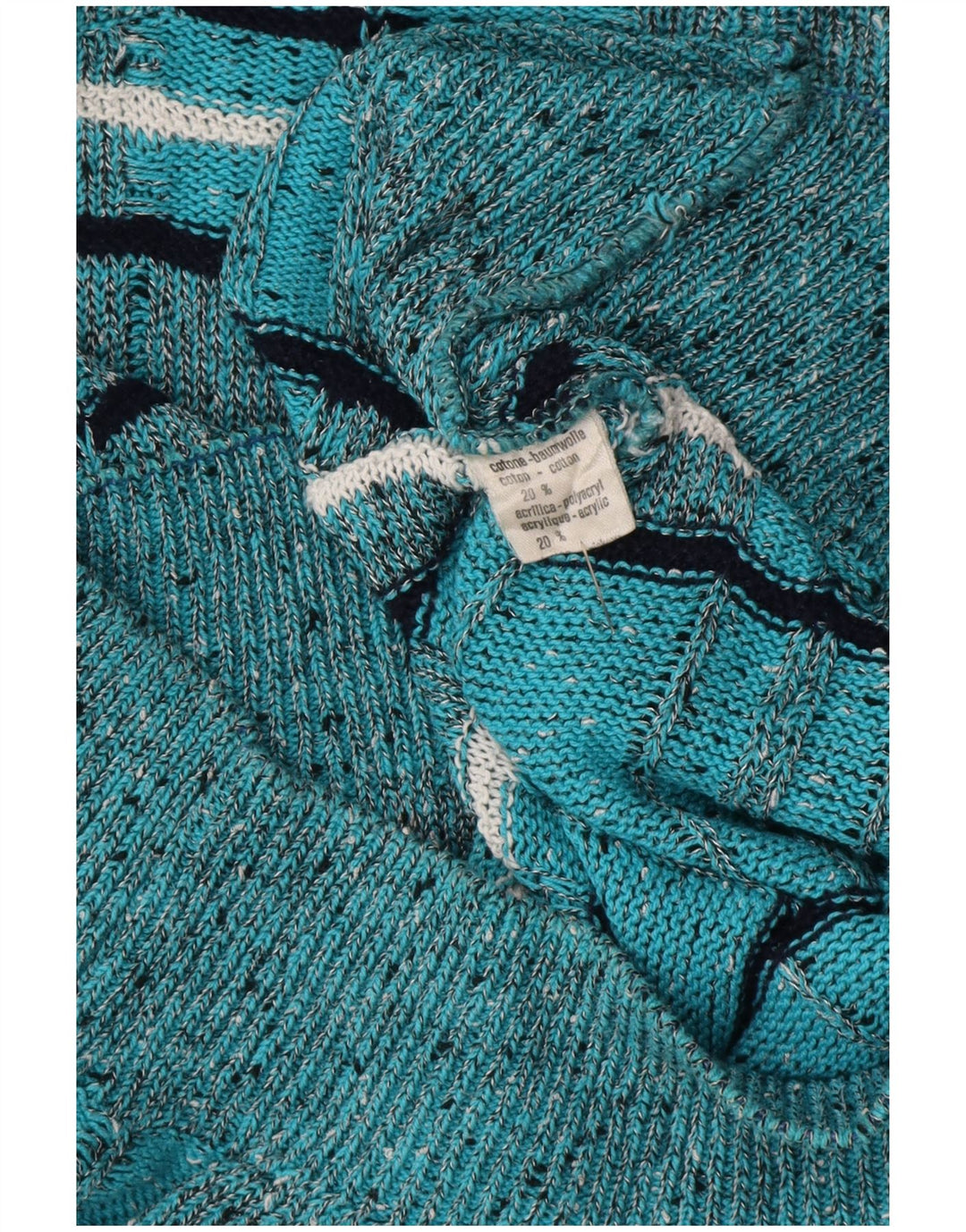 Maglione maglione girocollo da uomo Les Jacquelines IT 52 grandi righe blu