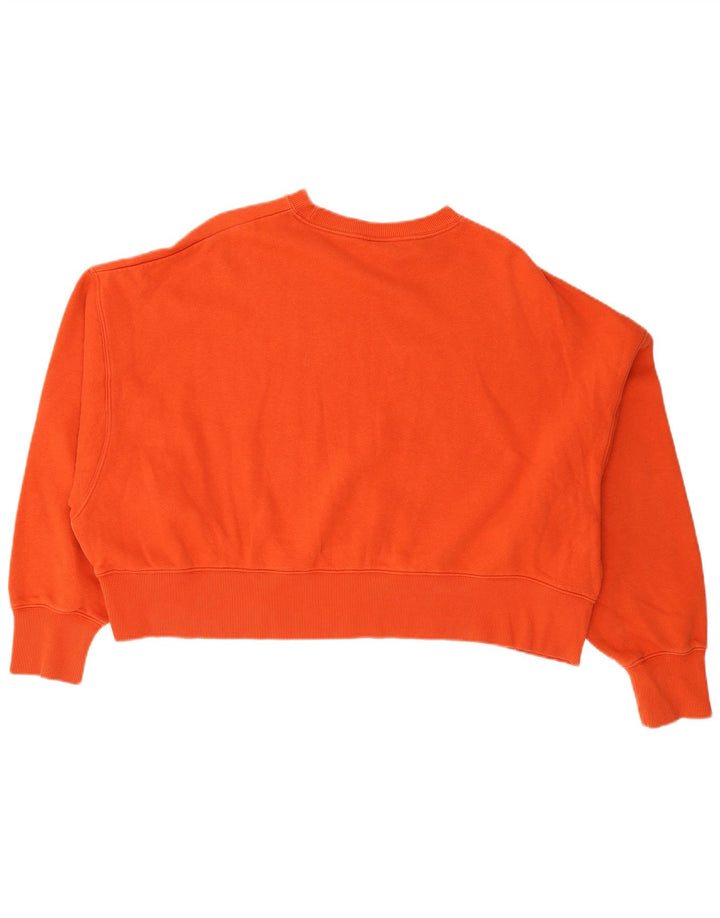 Felpa corta oversize da donna Nike, maglione, UK 14, cotone rosso medio