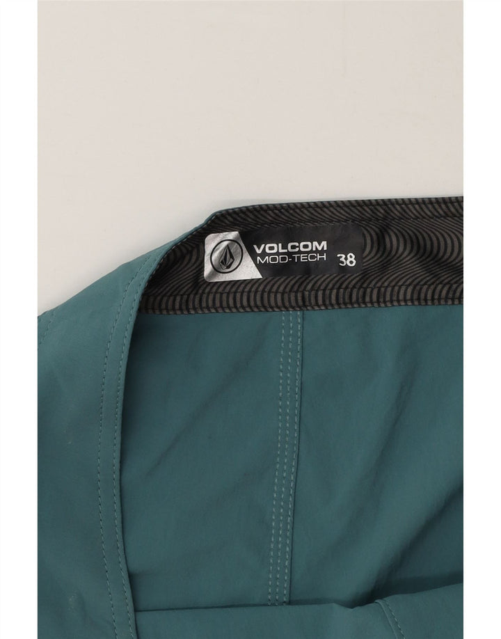 Pantaloncini da bagno da uomo Volcom XL a righe verdi