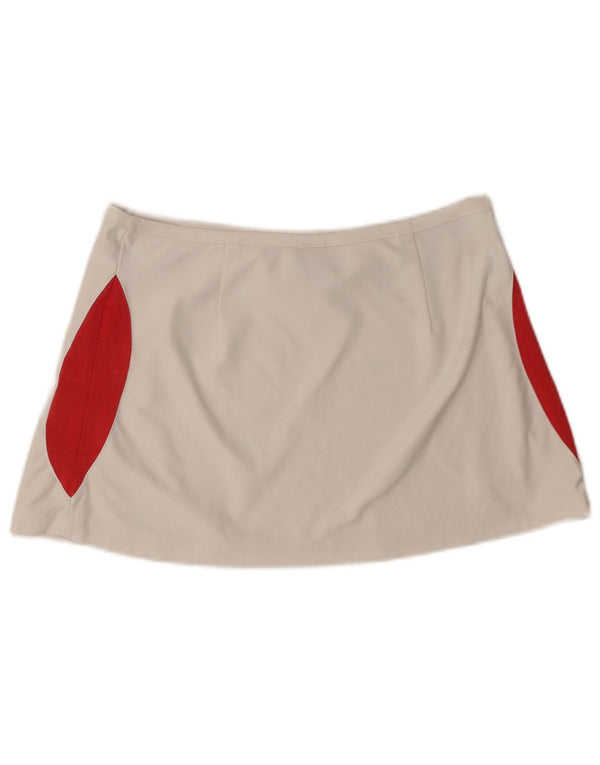 Gonna da tennis vintage da donna UK 16 grande colore bianco