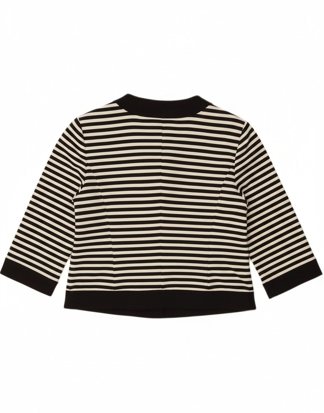 PHASE EIGHT Womens 3/4 Sleeve Bolero Jacket UK 14 Medium Black Striped