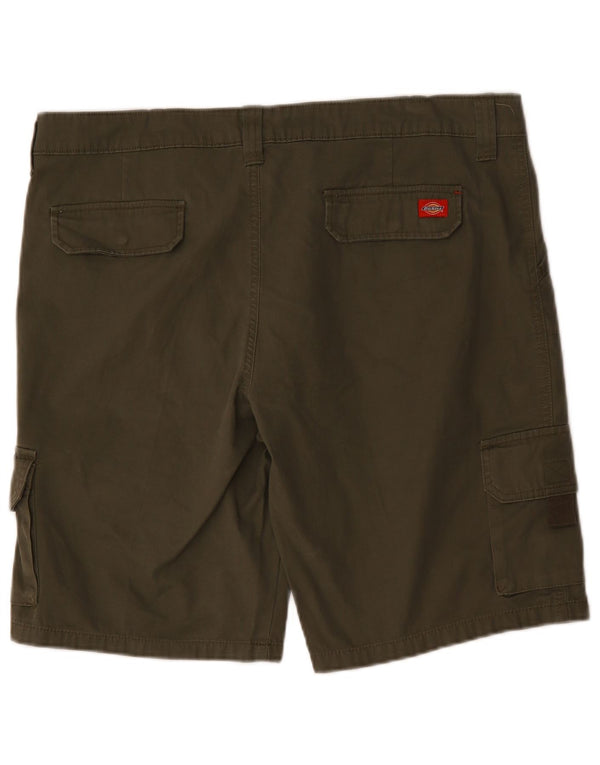 Dickies Womens Relaxed Fit Cargo Shorts US 16 2XL W38 Khaki Cotton
