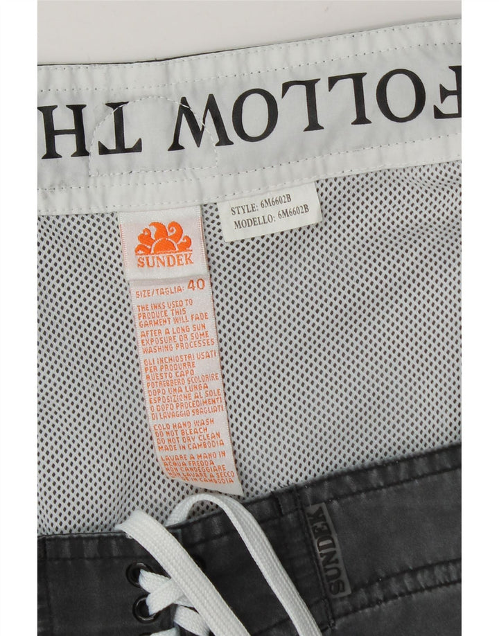 Pantaloncini da bagno grafici da uomo Sundek XL Poliestere color block grigio
