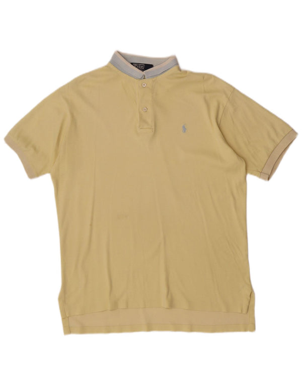 Polo Ralph Lauren Camicia da uomo grande in cotone color block giallo