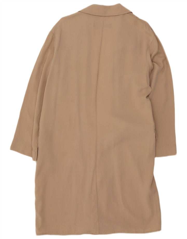 Cappotto Zara Donna UK 16 Large Beige Lyocell