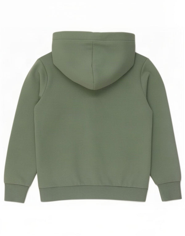 Maglione con cappuccio e zip da donna Superdry UK 14 grande cotone verde