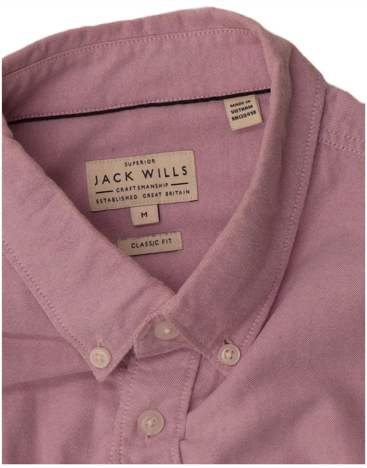Camicia da uomo Classic Fit Jack Wills in cotone rosa medio