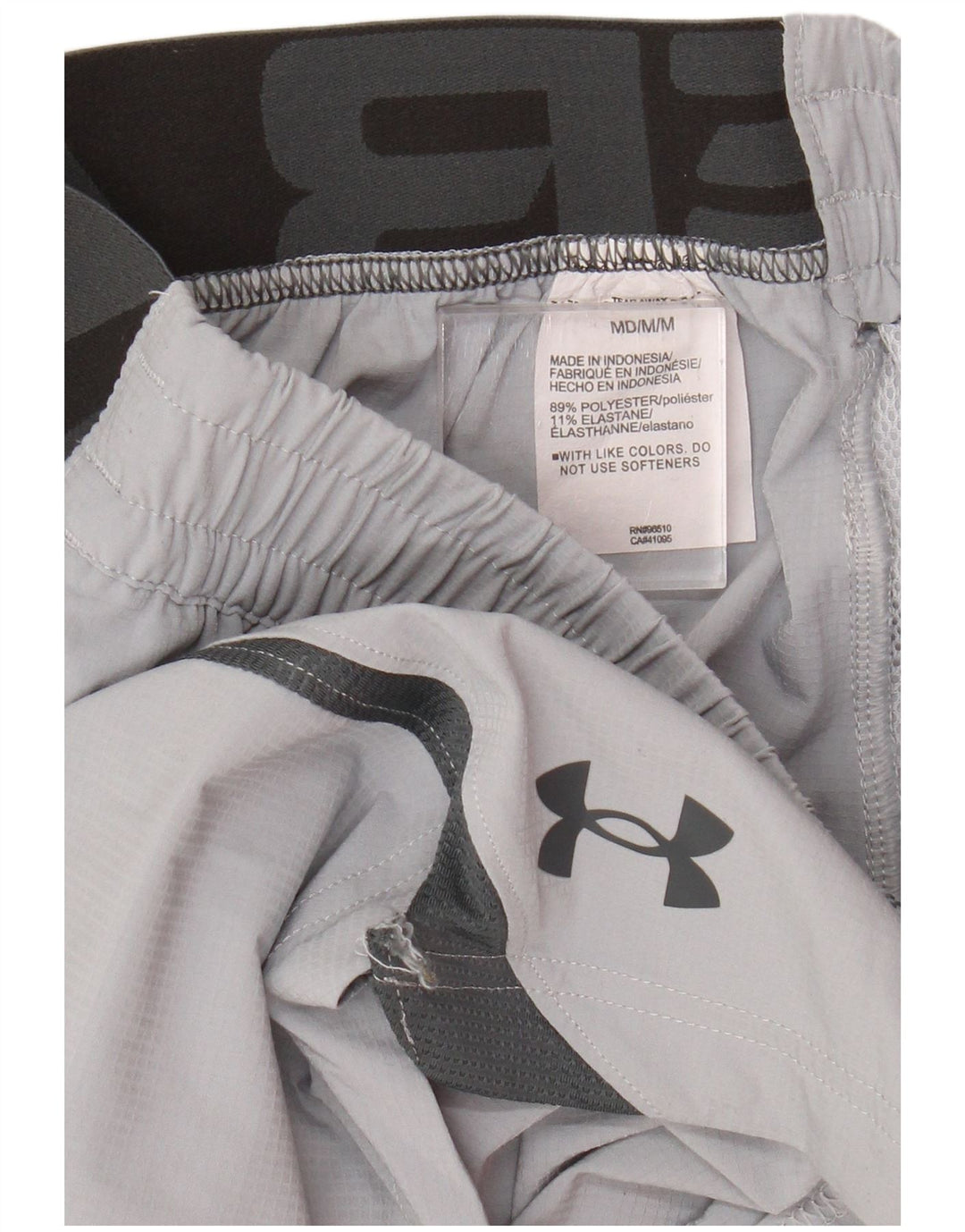 Pantaloncini sportivi grafici da uomo Under Armour Poliestere color block grigio medio