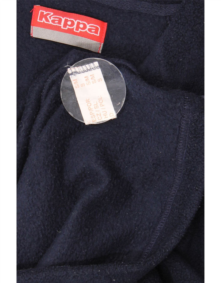 Maglione in pile Kappa da uomo con zip e collo piccolo blu navy