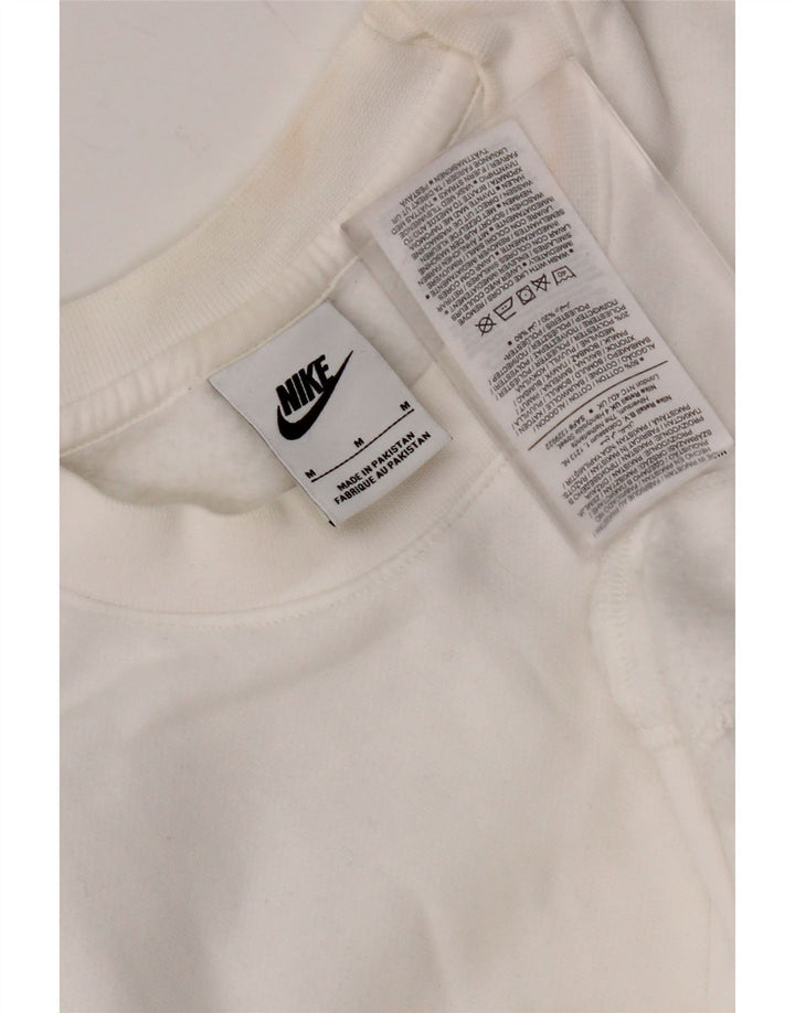 NIKE Felpa da uomo Maglione in cotone bianco medio