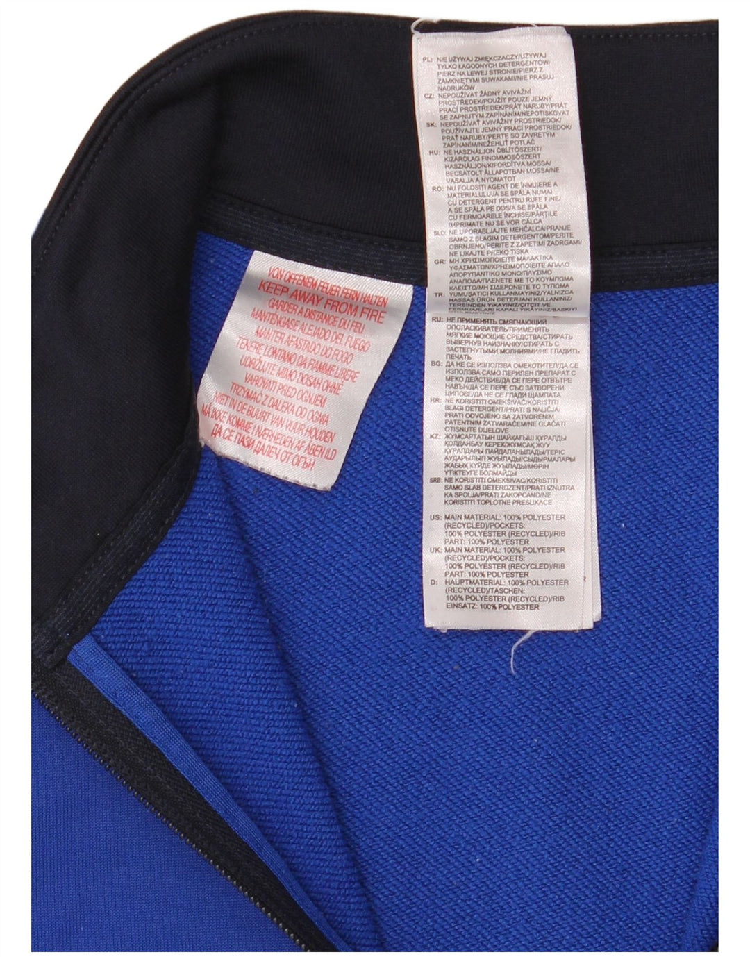 Giacca da ginnastica grafica da ragazzo Adidas 9-10 anni Blu Colourblock