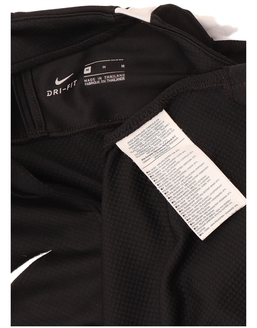 NIKE Top da tuta pullover con zip e collo Dri Fit da uomo, colore nero medio