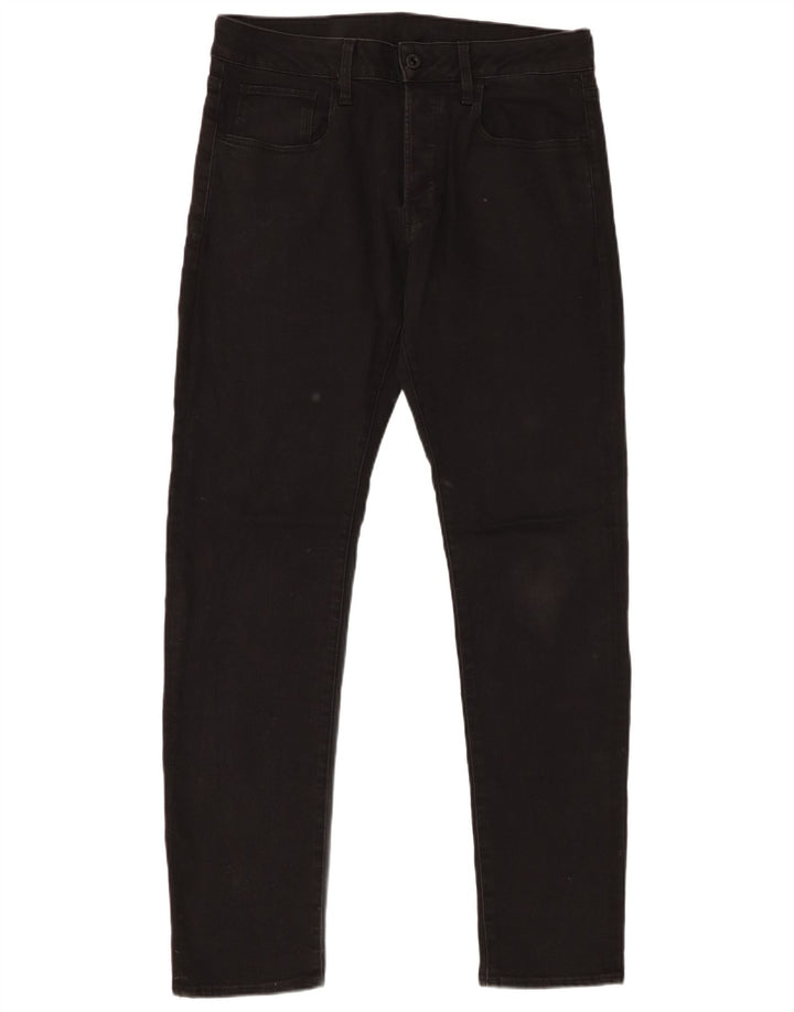 Jeans dritti slim da uomo G-Star W31 L32 cotone nero