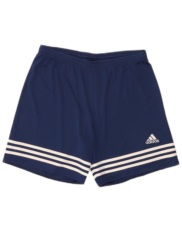 Pantaloncini sportivi Adidas Climalite da uomo di grandi dimensioni in poliestere blu navy