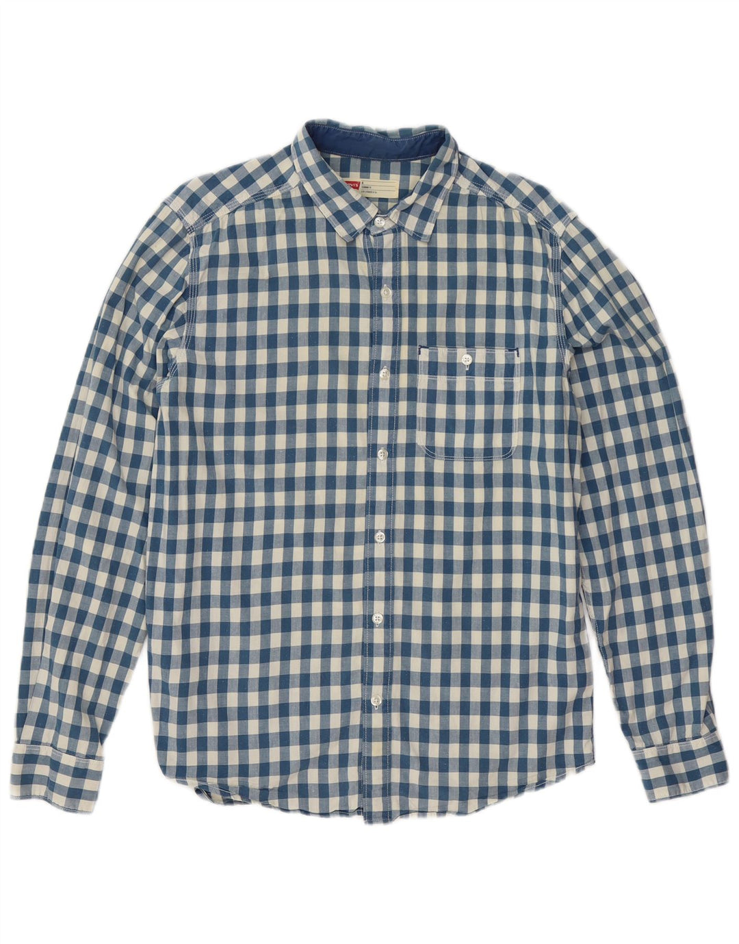 Camicia Levi's da uomo vestibilità standard in cotone a quadretti blu medio