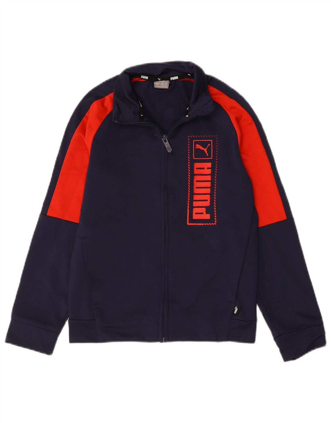 Giacca da ginnastica grafica PUMA da bambino 9-10 anni Blu navy Colourblock