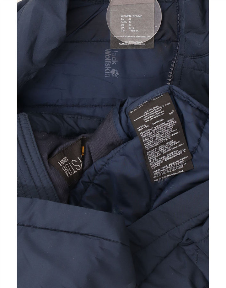 Giacca imbottita con fodera da donna Jack Wolfskin UK 8/10 Small Poliestere blu navy