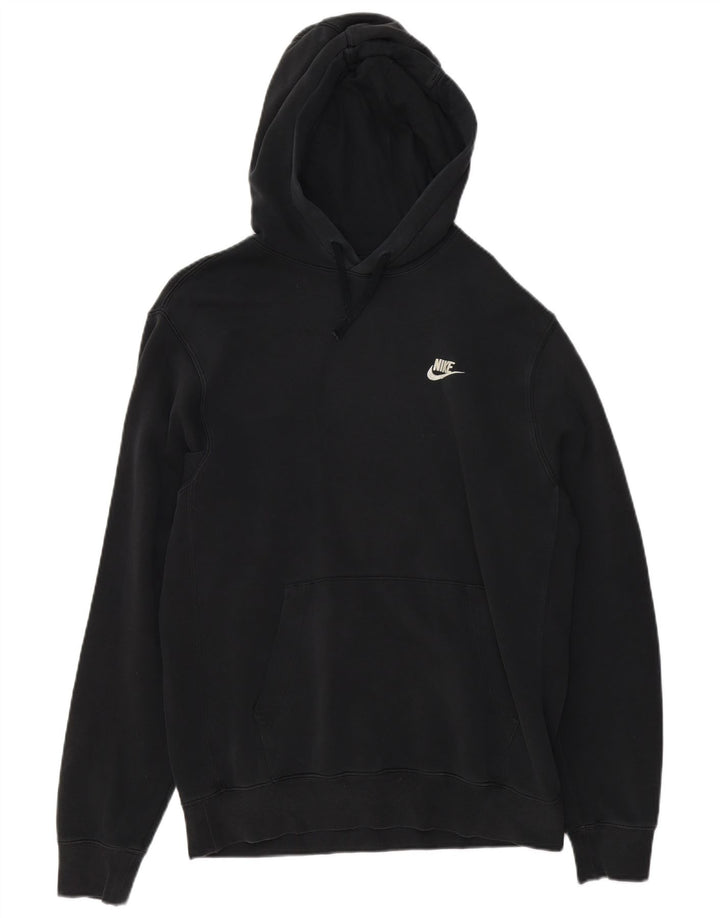 Felpa con cappuccio Nike da uomo alta in cotone nero medio