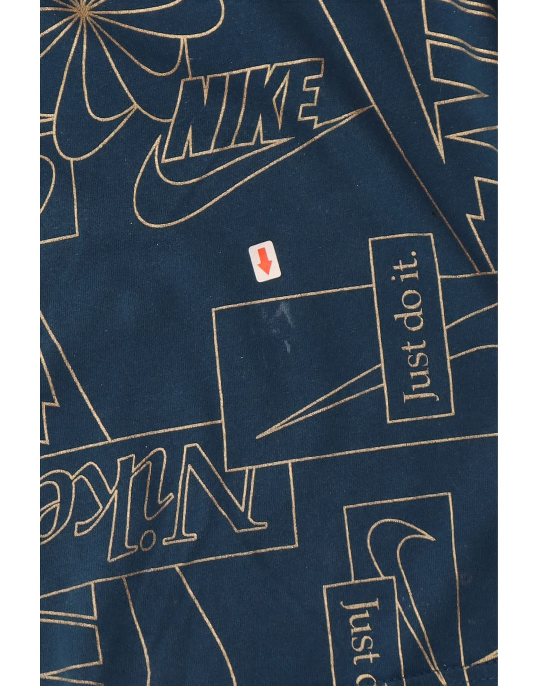 T-shirt grafica da uomo Nike Top Small in cotone blu navy