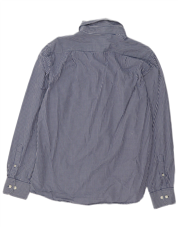 Camicia Izod Coupe Ajustee Slim Fit da uomo in cotone a quadretti blu medio