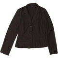 TOMMY HILFIGER Womens 3 Button Blazer Jacket UK 14 Medium Black Pinstripe Vintage Tommy Hilfiger and Second-Hand Tommy Hilfiger from Messina Hembry 