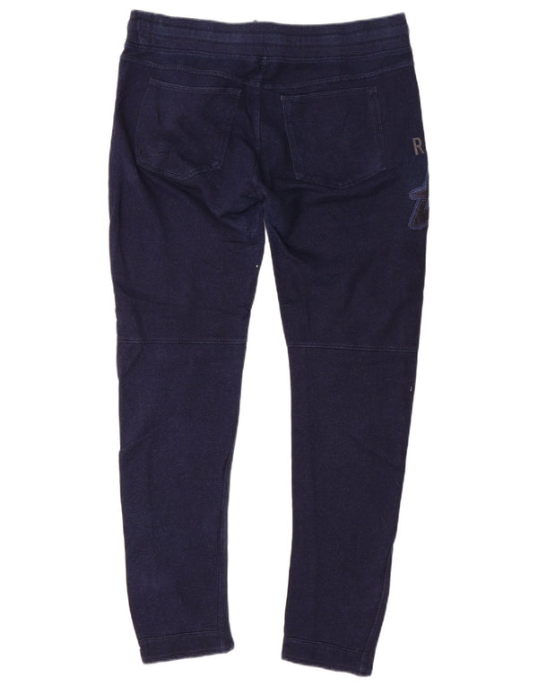 Pantaloni casual slim con grafica da donna G-Star W28 L30 cotone blu navy