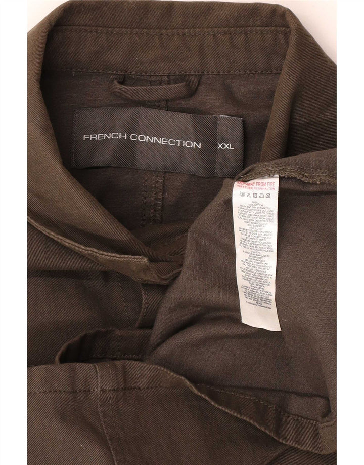 Camicia overshirt da uomo French Connection 2XL cotone kaki