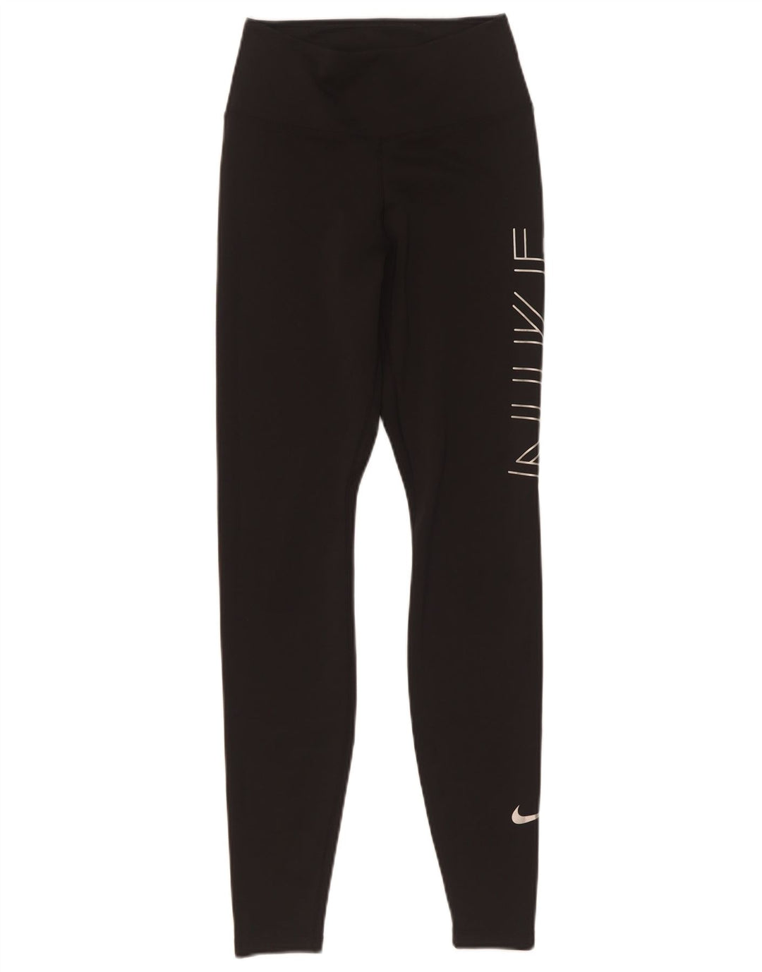 Leggings grafici Nike Dri Fit da donna UK 4 XS poliestere nero