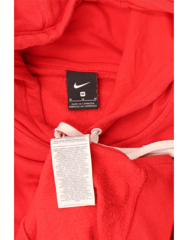 Maglia con cappuccio Nike da uomo in cotone rosso medio