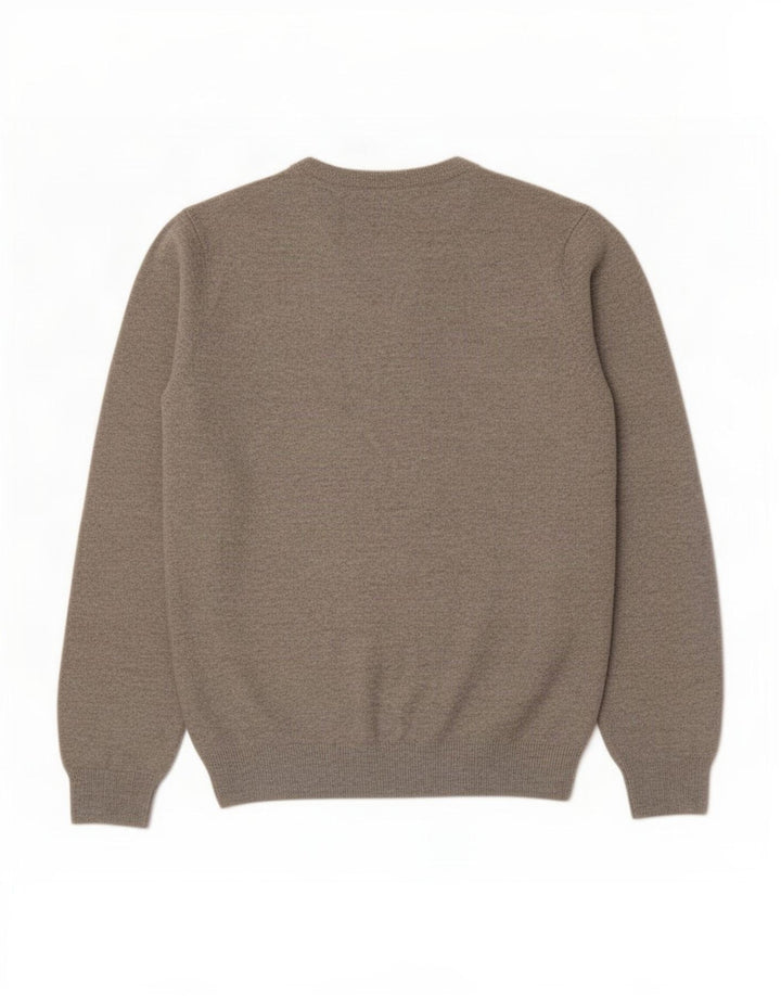 Marlboro Classics Maglione da uomo con scollo a V grande lana grigia