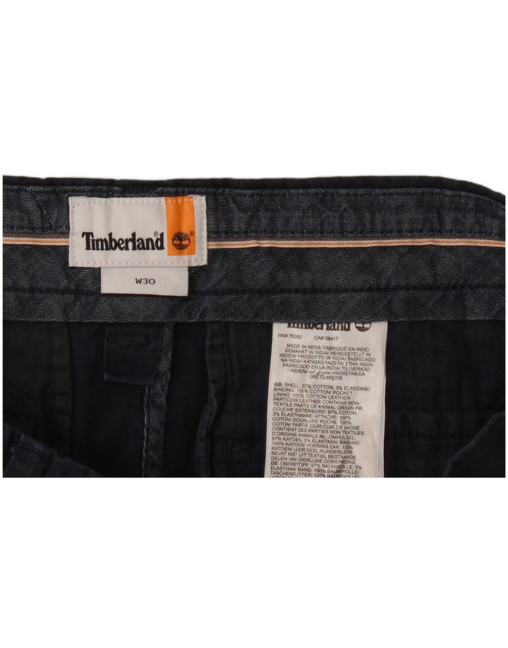Pantaloncini chino da uomo Timberland W30 cotone blu navy medio