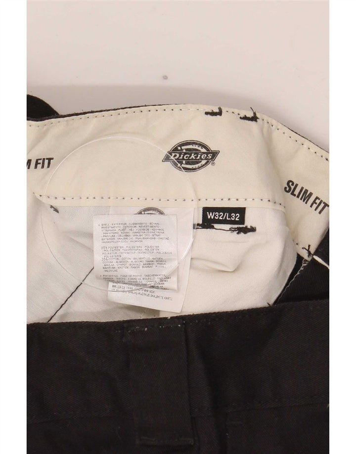 Pantaloni chino slim fit da uomo Dickies W32 L32 poliestere nero