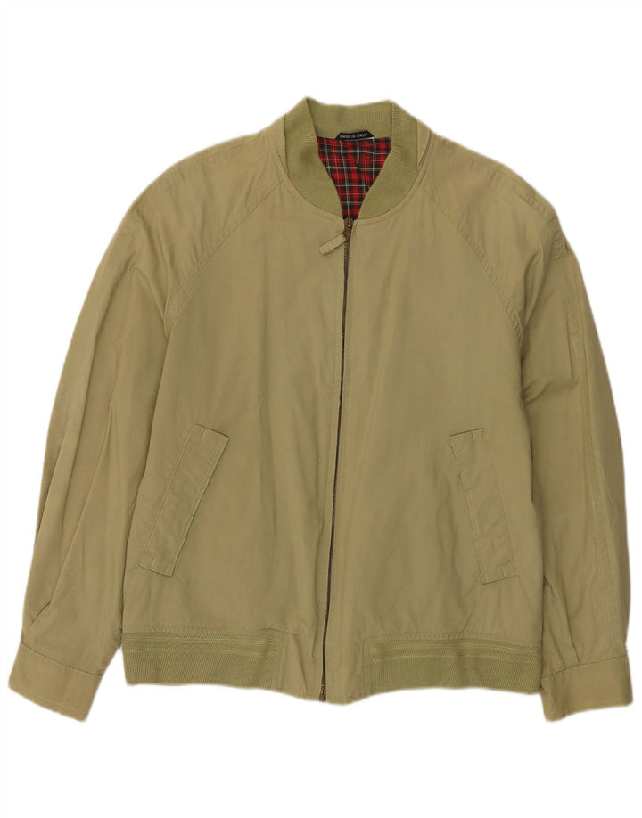 Giubbotto bomber da uomo Green Leaves IT 48 cotone kaki medio