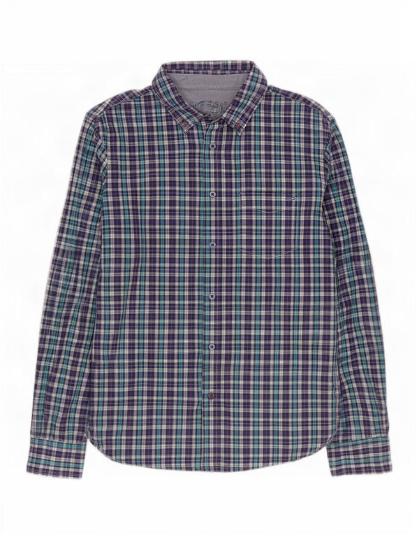 Camicia da uomo Gas a quadri viola grandi