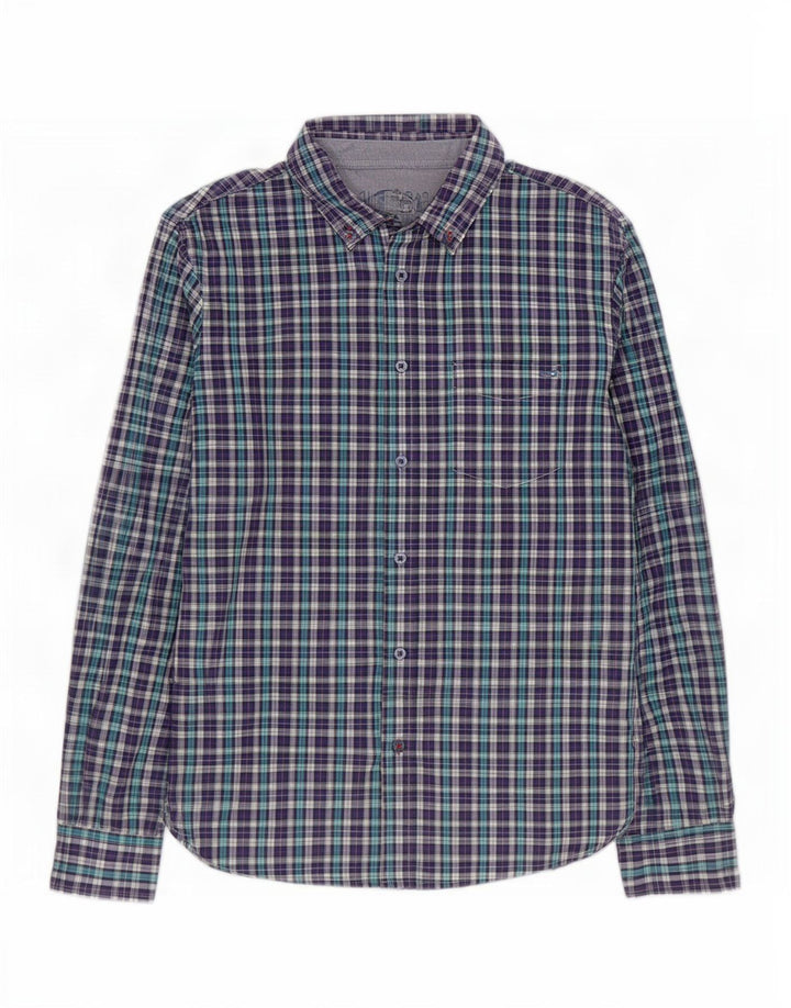 Camicia da uomo Gas a quadri viola grandi